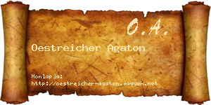 Oestreicher Agaton névjegykártya